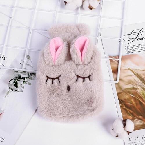 Practical PVC Stress Pain Relief Therapy Hot Water Bottle Bag with Knitted Soft Cozy Cover Winter Warm Heat Reusable Hand Warmer