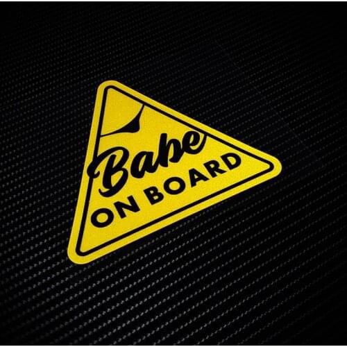 G134 Babe ON BOARD Baby in Car Reflective Safety Warning Mark Creative Waterproof Car Trunk Rear Windshield Stickers and Decals