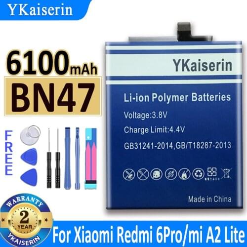 YKaiserin Xiaomi Mi A2 Phone Batteries China