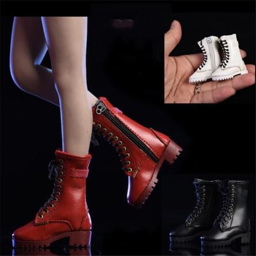 19XG43 3 Color 1/6 Scale Female Zipper Boots Hollow Shoes for 12 Inches Action Figures Accessories DIY Model