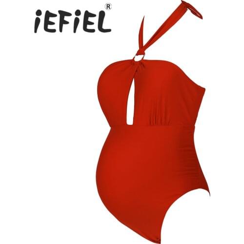 Womens Bodysuit Maternity Swimsuit One Piece Swinwear Pregnant Swimsuit Pregnancy Bodysuit Bathing Suit Beachwear Leotard