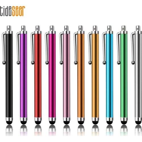 100pcs Metal Stylus Capacitive Screen Touch Pen With Clip for iPhone iPad Samsung Tablet Phone Universal Pencil