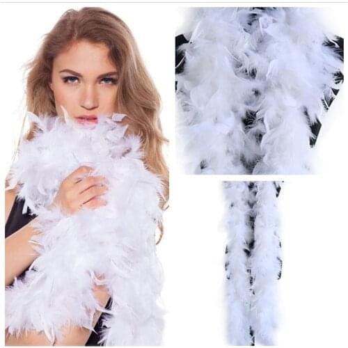 2 Meter White Turkey Feathers Wedding Dress Accessories Party Decoration for Craft Plume Scarf Shawl Wholesale 40g/60g/90g/130g