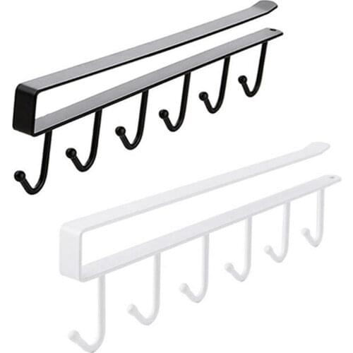 2pcs Mug Hooks Cups Wine Glasses Storage Hooks Kitchen Utensil Ties Belts and Scarf Hanging Hook Rack Holder Under Cabinet Close