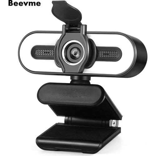 2K HD Webcam with Microphone 1080P USB Webcam Ring Light LED Computer Camera for Zoom Video Conferencing PC Mac Laptop Desktop