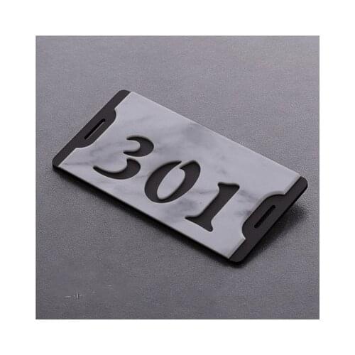 3 stone numbers house number wood retro style as acrylic door number Custom door plate apartment Hotel