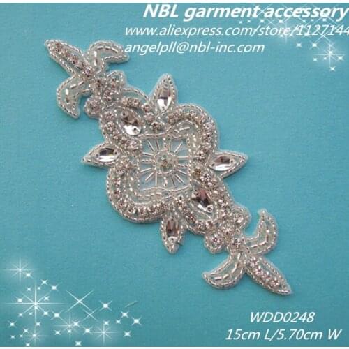 30 PIECES) Bridal beaded applique patch for wedding dress WDD0248
