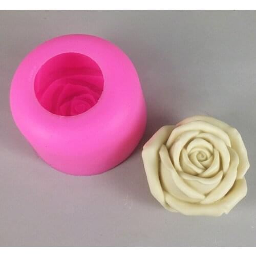 3D Rose Silicone Fondant Mold Exquisite Flower Design Handmade Aroma Plaster Decor Candle Soap Making Supply DIY Chocolate Mou