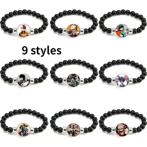 5 pcs/lot HOT Anime My Hero Academia Leather Bracelet Charms Hand Chain Wristband Kids Boy Punk Strap Ornament Jewelry Gifts