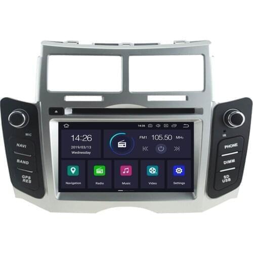 Android 10 8 core 4+32G Car Stereo Screen Radio For Toyota Yaris 2005-2011 Car DVD Player GPS Navigation Doble DIN Free Map