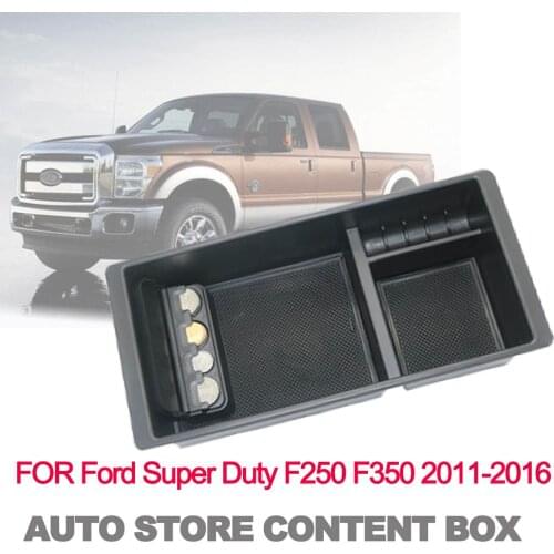 Car central armrest box for Ford F250 F350 Super Duty 2011-2016 Interior Accessories Stowing Tidying Center Console Organizer