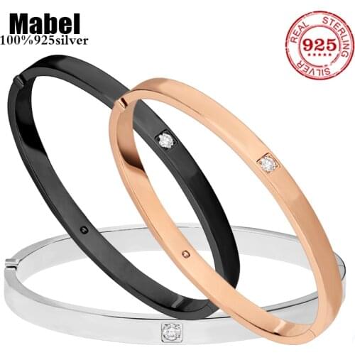 Hot sale high quality fit Original 925 sterling silver bracelet for women with rose gold classic couple jewelry wedding gift