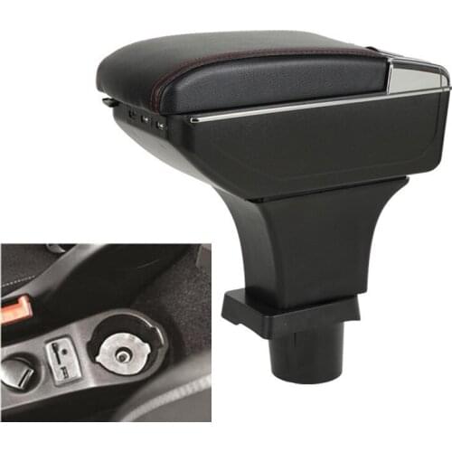 For Mercedes-Benz Smart Fortwo Forfour Armrest box central Store content box with cup holder ashtray with USB interface