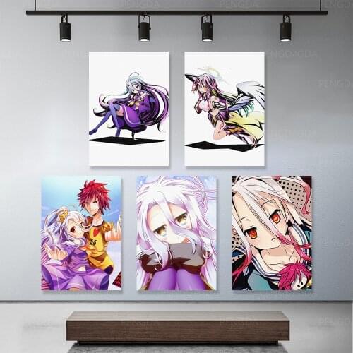 Home Decor For Living Room Anime Characters Posters Wall Art No Game No Life Prints Picture Modern Frame Canvas Painting Modular