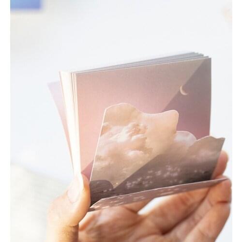 Aesthetic Memo Pad Scrapbooking Material Portable Notebooks Diaries Personality Korea Stationery School Supplies 80sheets