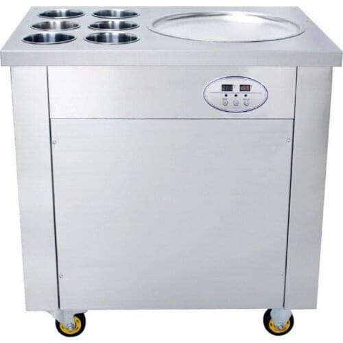 KN-CBJY-1D6B convenient single pan thailand soft rainbow pan fried ice cream roll machine