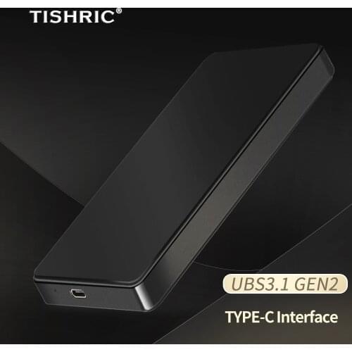 TISHRIC 2.5 Hdd Enclosure External Hard Drive HDD Case For Hard Drive Box Hard Disk Case SATA To USB 3.1 Type-C