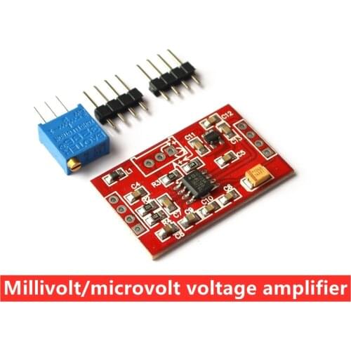 Millivolt/microvolt voltage amplifier signal amplifier AD623/AD620 instrumentation amplifier module