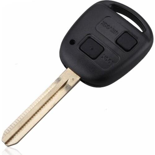 2 Buttons Car Key Refit Cover Case For Toyota Avensis Echo Avalon Kluger Camry Corolla Rav4 with Rubber Button Pad