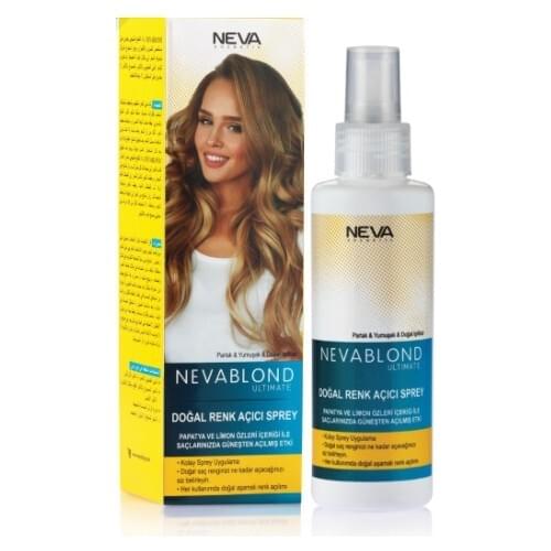 Nevablond Natural Decoloring Chamomile Extract Spray 150 ml voluminous natural looking restorative keratin ponytail collagen