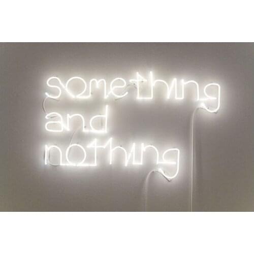 Neon Sign for Something And Nothing Decor Windower club Handcraft Art Home Room Arcade Neon Lamp for Beer Bar Custom nein sign