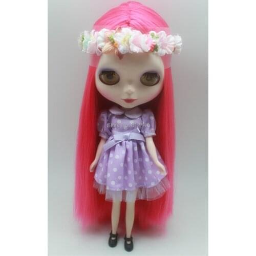 Nude blyth action figure dolls(rose red hair)