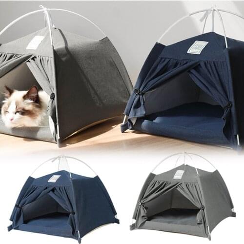 Pet Tent Detachable Cat Dog Teepee House Comforable Breathable Puppy Bed Washable Pet Supplies For Indoor Outdoor Шатер