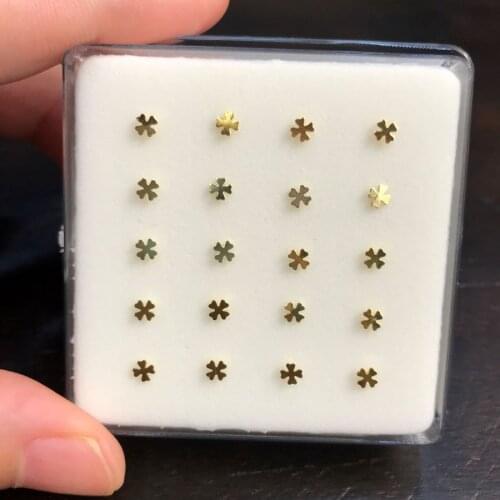 1 set/20pcs 925 Sterling Silver clover nose stud silver nose pin flower shape cute