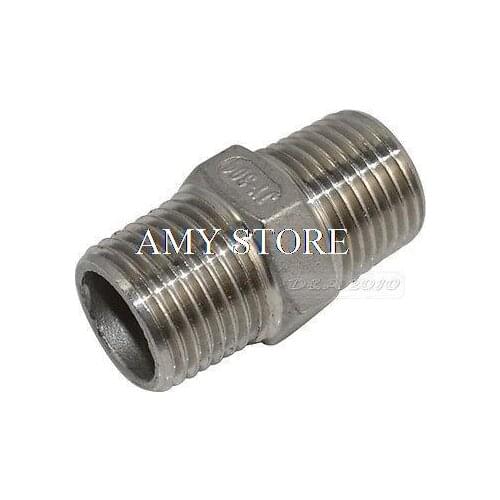 5pcs Hex Nipple 1/2" Male x 1/2" Male 304 Stainless Steel threaded Pipe Fitting NPT