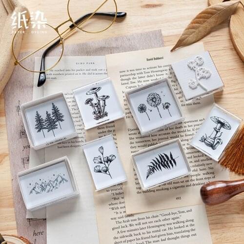 XINAHER Vintage forest plant cotton gingko stamp DIY acrylic rubber stamps for stationery scrapbooking transparent stamps