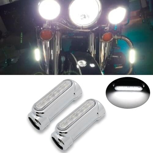 Motorcycle Highway Bar Switchback Driving Light White Amber LED For Cash Bars For Harley Touring glide Street