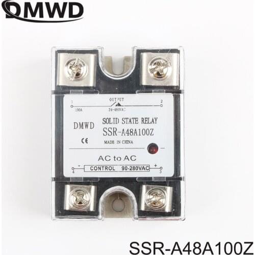 Solid state relay SSR-100AA 100A 90-280V AC TO 24-480V AC SSR 100AA relay solid state with indicator SSR-A48A100Z