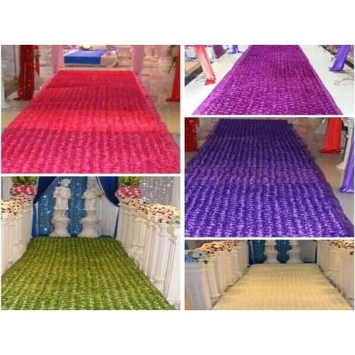 Wedding Table Decorations Red Carpet Background Wedding Favors 3D Rose Petal Carpet Aisle Runner For Wedding Party Decoration