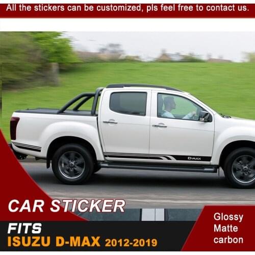 2 pieces Gradient side stripe graphic Vinyl car sticker for isuzu dmax cabin crew 2012