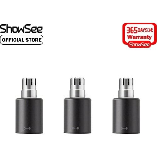 Showsee Electric Nose Hair Trimmer Cutter Head Ear Nose Hair Shaver Clipper Blade Waterproof 360° Rotating Cutter Head