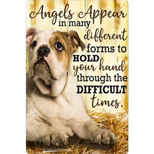 Dog Tin Sign Vintage Bar Farm Home Man Cave Wall Decoration 12x16 Inches Gift Retro