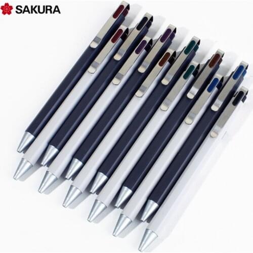 1Pc 6 Colors Japan SAKURA Ballsign Gel Pen Limited Retro Color Hexagonal Positive Position 0.4mm/0.5mm Interchangeable Refill