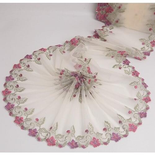 2Yards/Lot High Quality Lace Trim Embroidery Lace Fabric Mesh Lace Ribbon Tulle Guipure Cord Lace Sewing DIY Doll Cloth C121