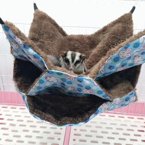 3-Layer Warm Windproof And Stable Hamster Rat Hanging Hammock Swing Cage Sleeping Nest Pet Supplies Green Spot Design Warm Nest
