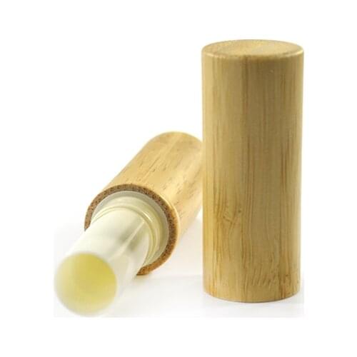 3g bamboo lipstick tube packing 5g natural bamboo lip balm tube