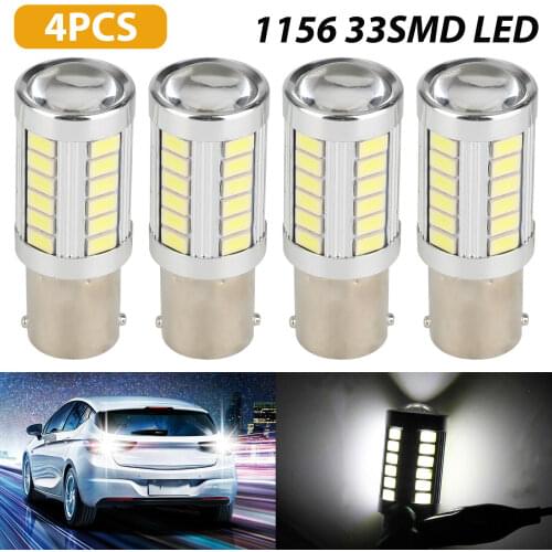 4pcs 1156 BA15S 6000K Super White Camper Trailer RV Bulbs 5630 SMD Car Rear Light Turn Signal Lamp Backup Lighting DC 12V