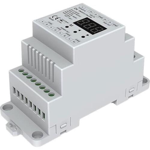 4CH Constant Voltage DMX512 Decoder RGB/RGBW Controller Din Rail Mounted 4 Channel Dimming Controller 5-36VDC