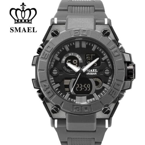 SMAEL Sport Men Digital Watch Men Dual Display Waterproof Wrist Wristwatch Military Army Male Clock Relogio Masculino Hodinky