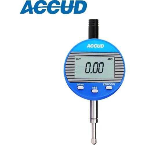 ACCUD 0-12.7mm/25.4mm/50.8mm 0-0.5"/1"/2" Metric and Inch Resolution 0.01/0.001mm Digital Indicator