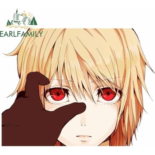 EARLFAMILY 13cm x 10cm Anime Car Stickers for Kurapika HUNTER Personality Decals Waterproof Windows Trunk Vinyl Car Wrap