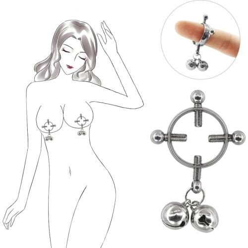 EXVOID Nipple Clip with Bell Sex Toy For Couples Non-Piercing Nipple Ring Jewelry Slave Restraint Breast Clamp SM Bondage