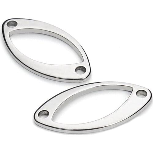 20pcs/lot 11x21mm Silver Tone Oval Design Stainless Steel Connector Jewelry Findings for Necklaces & Bracelets Making