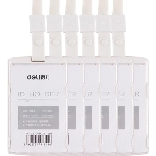 Deli 33329 ID card Fashion Card Cover Work Name Card Holders Business Work Card ID Badge Lanyard Holder Bags Case 카드지갑