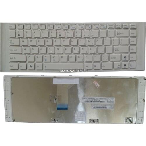 Laptop Keyboard For ASUS US United States English White With Frame MP-10A63US-5281 0KN0-IF2US02 04GN167KUS00-2112