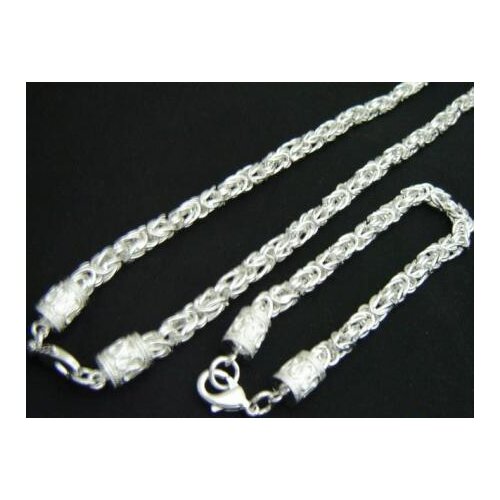 Wholesale S925 Sterling Sliver jewelry Set, Dragon Chain Necklace/Bracelet, Mens Jewelry